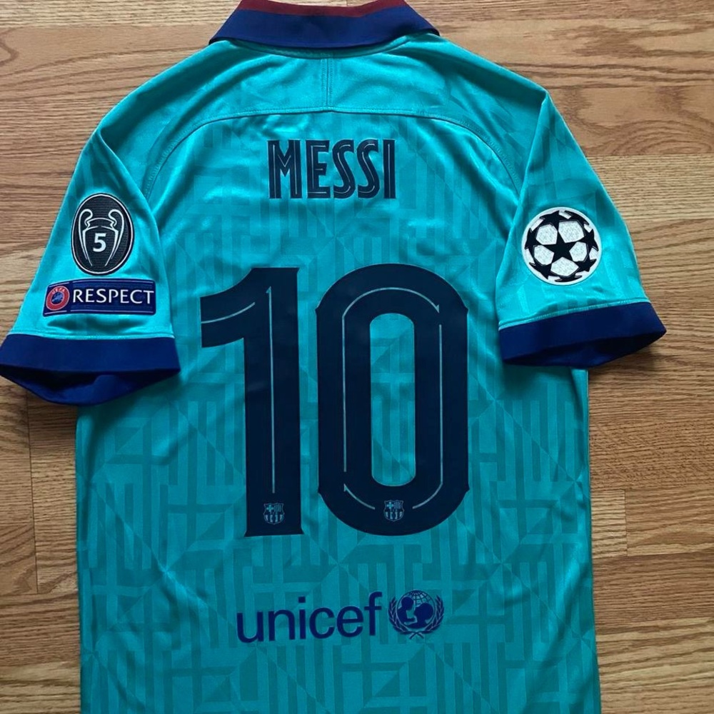 FC Barcelona Messi 2019 20 third Champions League jersey - Picture 5 of 8